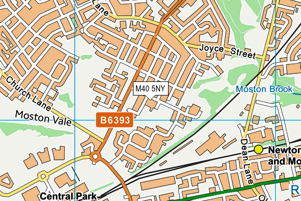 M40 5NY map - OS VectorMap District (Ordnance Survey)