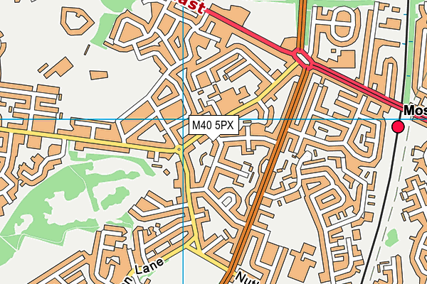 M40 5PX map - OS VectorMap District (Ordnance Survey)
