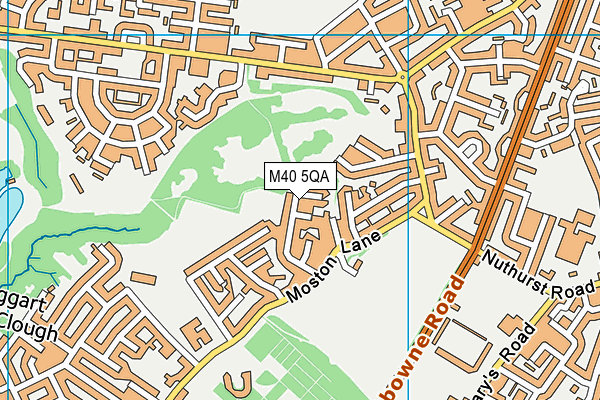 M40 5QA map - OS VectorMap District (Ordnance Survey)