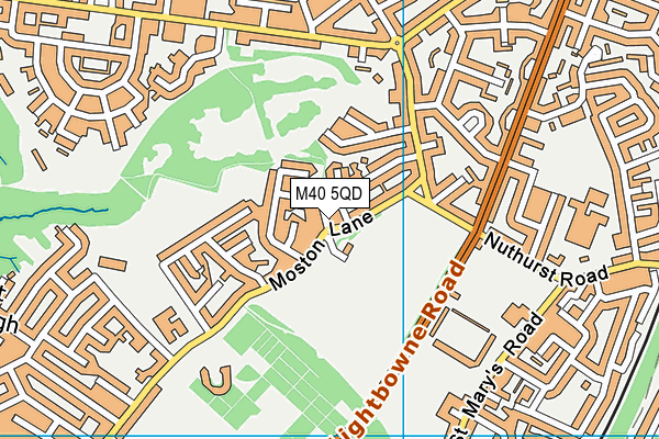 M40 5QD map - OS VectorMap District (Ordnance Survey)