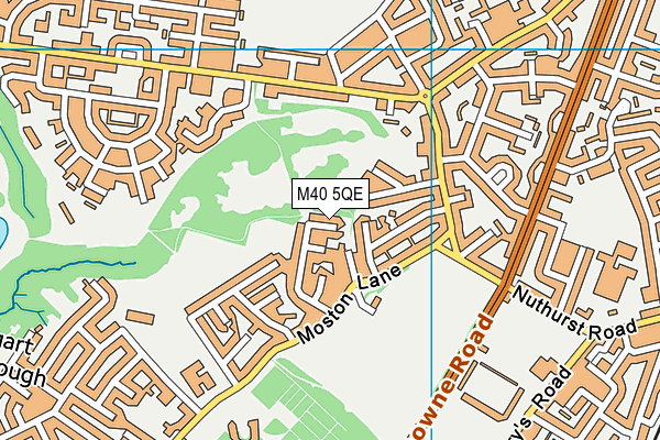 M40 5QE map - OS VectorMap District (Ordnance Survey)