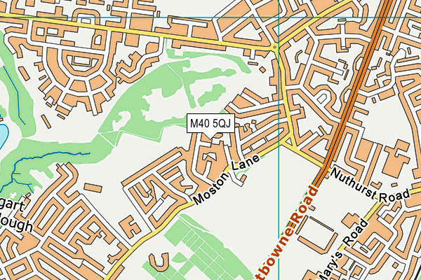 M40 5QJ map - OS VectorMap District (Ordnance Survey)