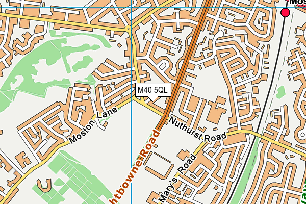 M40 5QL map - OS VectorMap District (Ordnance Survey)