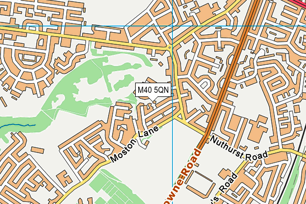 M40 5QN map - OS VectorMap District (Ordnance Survey)