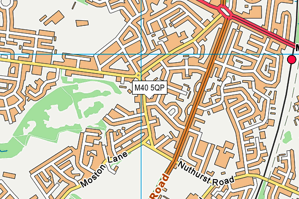M40 5QP map - OS VectorMap District (Ordnance Survey)