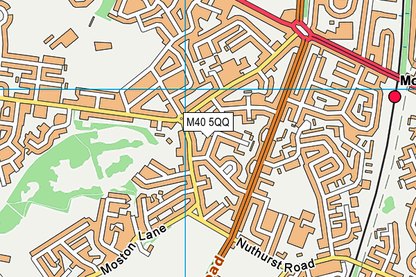 M40 5QQ map - OS VectorMap District (Ordnance Survey)