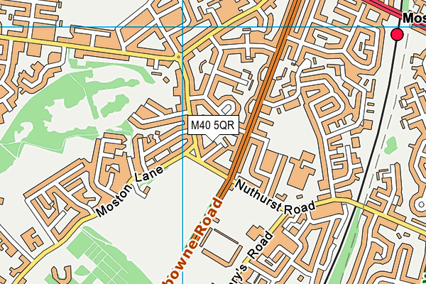 M40 5QR map - OS VectorMap District (Ordnance Survey)