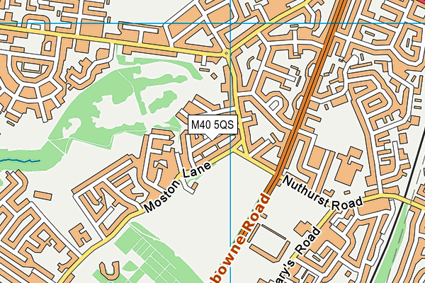 M40 5QS map - OS VectorMap District (Ordnance Survey)