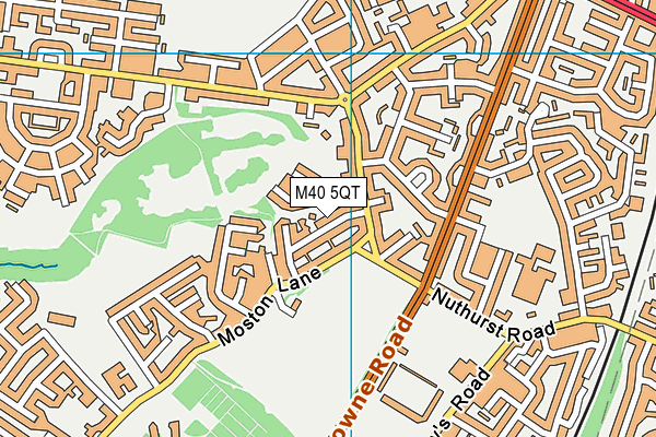 M40 5QT map - OS VectorMap District (Ordnance Survey)