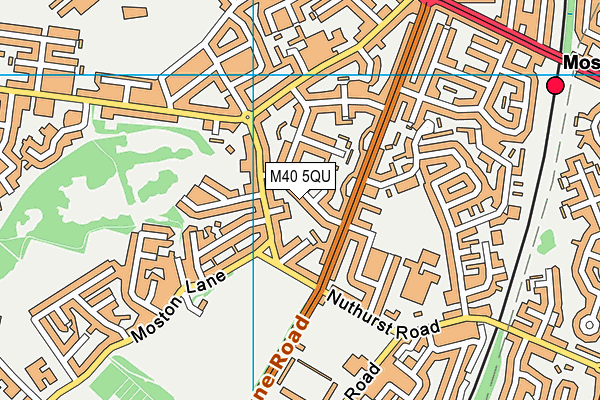 M40 5QU map - OS VectorMap District (Ordnance Survey)