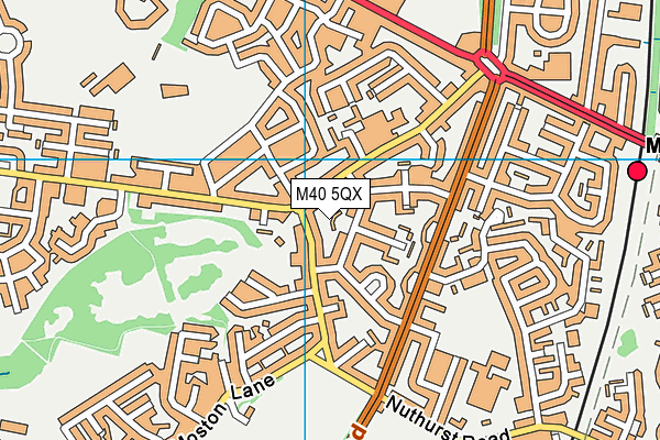 M40 5QX map - OS VectorMap District (Ordnance Survey)