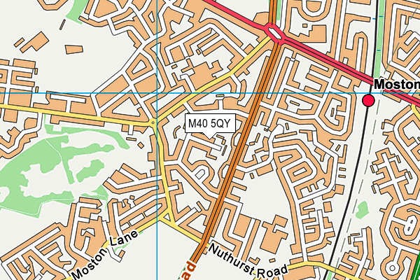 M40 5QY map - OS VectorMap District (Ordnance Survey)