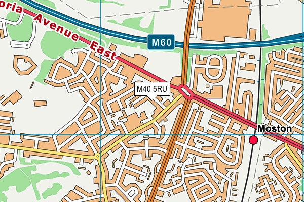 M40 5RU map - OS VectorMap District (Ordnance Survey)