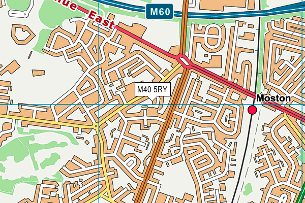 M40 5RY map - OS VectorMap District (Ordnance Survey)