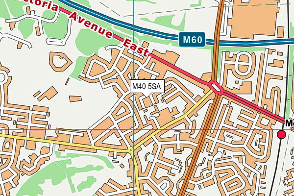 M40 5SA map - OS VectorMap District (Ordnance Survey)