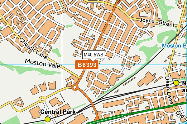 M40 5WS map - OS VectorMap District (Ordnance Survey)