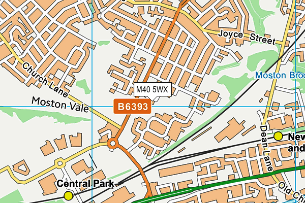 M40 5WX map - OS VectorMap District (Ordnance Survey)