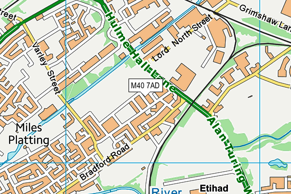 M40 7AD map - OS VectorMap District (Ordnance Survey)