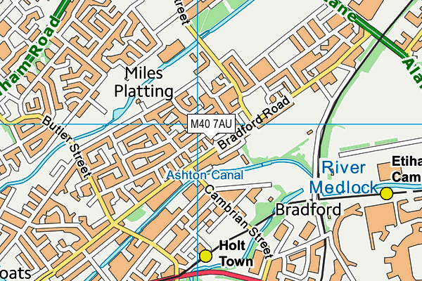 M40 7AU map - OS VectorMap District (Ordnance Survey)