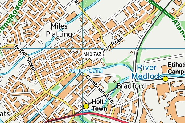 M40 7AZ map - OS VectorMap District (Ordnance Survey)