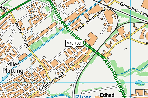 M40 7BD map - OS VectorMap District (Ordnance Survey)