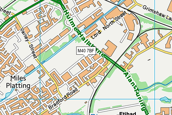 M40 7BF map - OS VectorMap District (Ordnance Survey)