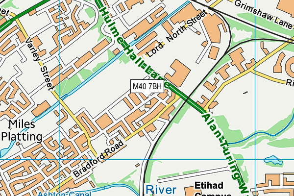 M40 7BH map - OS VectorMap District (Ordnance Survey)