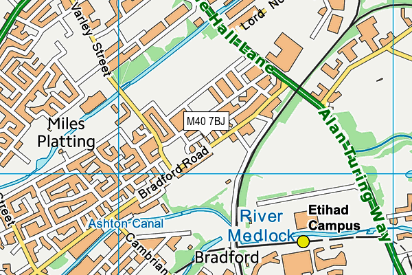 M40 7BJ map - OS VectorMap District (Ordnance Survey)