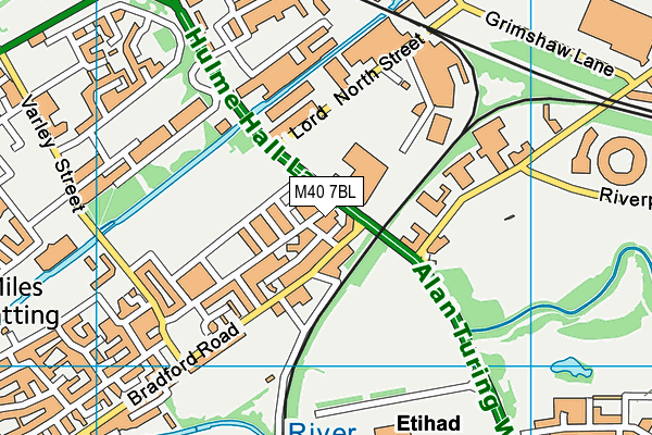 M40 7BL map - OS VectorMap District (Ordnance Survey)