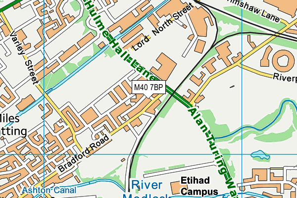 M40 7BP map - OS VectorMap District (Ordnance Survey)