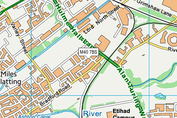 M40 7BS map - OS VectorMap District (Ordnance Survey)