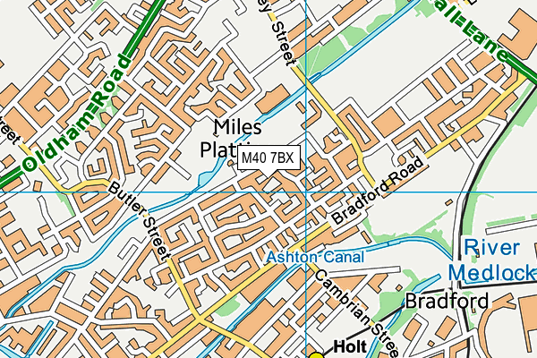 M40 7BX map - OS VectorMap District (Ordnance Survey)