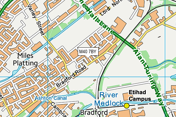 M40 7BY map - OS VectorMap District (Ordnance Survey)