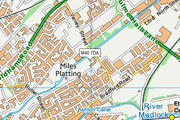 M40 7DA map - OS VectorMap District (Ordnance Survey)