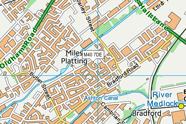 M40 7DE map - OS VectorMap District (Ordnance Survey)