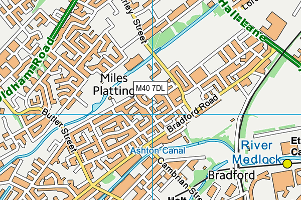 M40 7DL map - OS VectorMap District (Ordnance Survey)