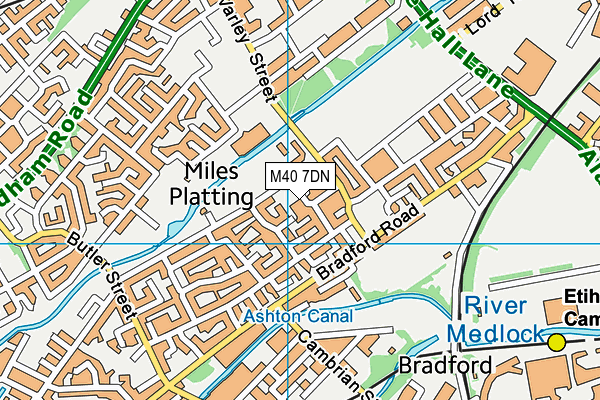 M40 7DN map - OS VectorMap District (Ordnance Survey)