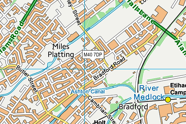 M40 7DP map - OS VectorMap District (Ordnance Survey)