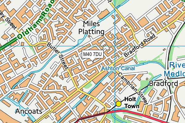 M40 7DU map - OS VectorMap District (Ordnance Survey)