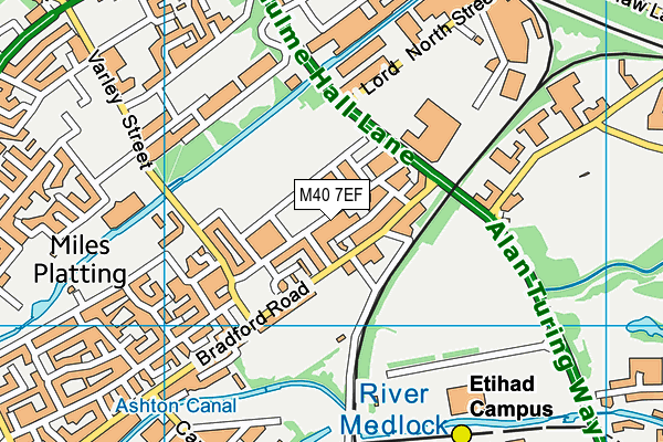 M40 7EF map - OS VectorMap District (Ordnance Survey)