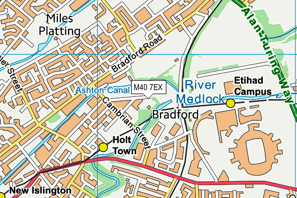 M40 7EX map - OS VectorMap District (Ordnance Survey)