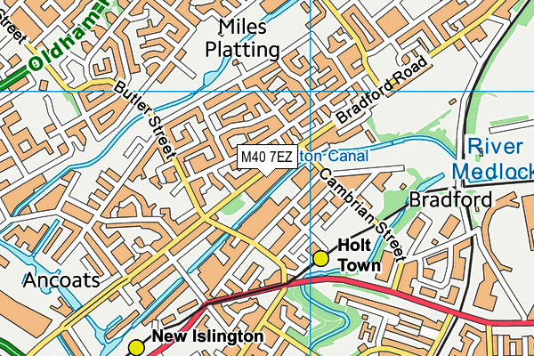 M40 7EZ map - OS VectorMap District (Ordnance Survey)