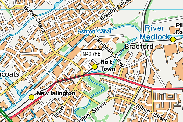 M40 7FE map - OS VectorMap District (Ordnance Survey)