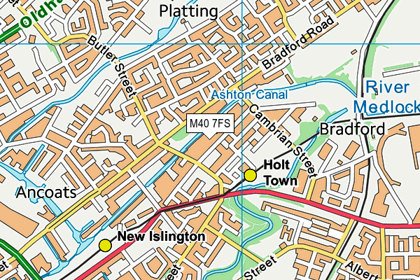 M40 7FS map - OS VectorMap District (Ordnance Survey)