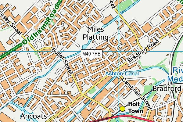 M40 7HE map - OS VectorMap District (Ordnance Survey)