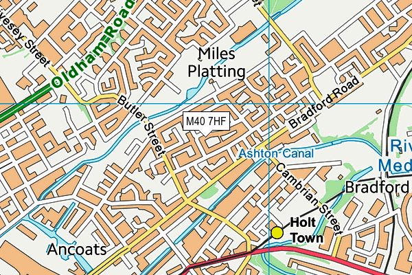 M40 7HF map - OS VectorMap District (Ordnance Survey)