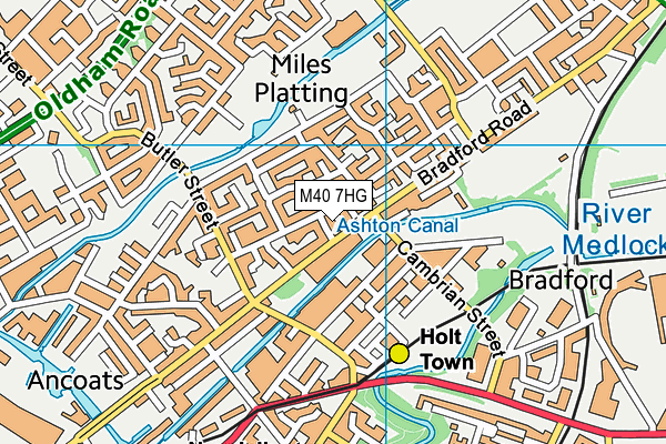 M40 7HG map - OS VectorMap District (Ordnance Survey)