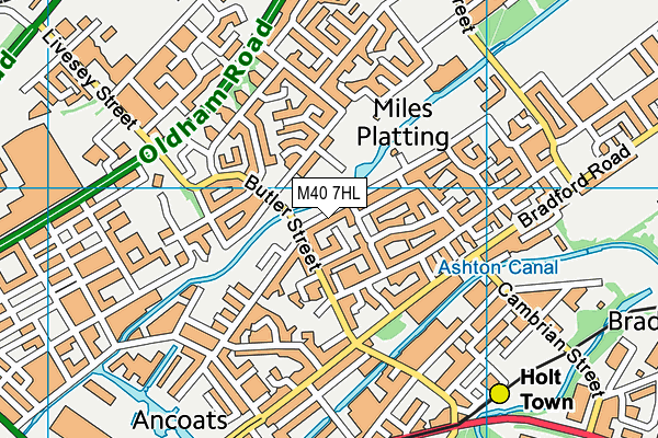 M40 7HL map - OS VectorMap District (Ordnance Survey)