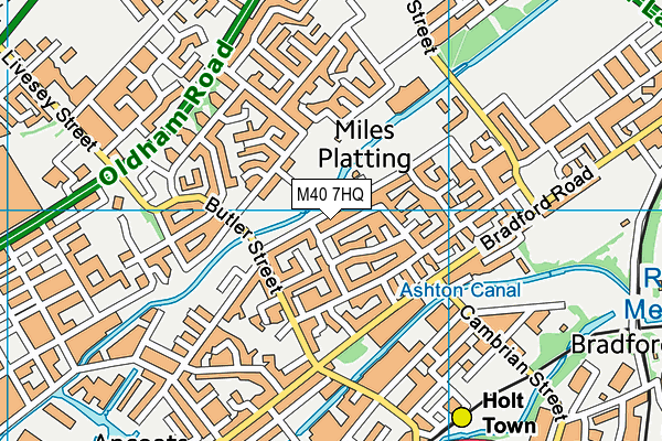 M40 7HQ map - OS VectorMap District (Ordnance Survey)