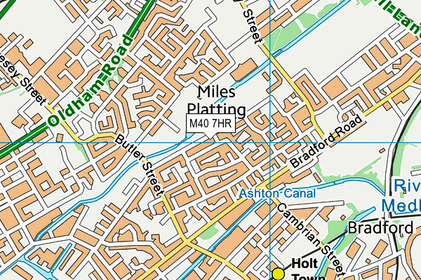 M40 7HR map - OS VectorMap District (Ordnance Survey)
